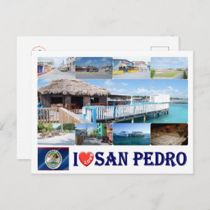Cartão Postal Belize - Eu Amo San Pedro -