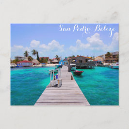 Cartão Postal Belize San Pedro Beach Ambergris Caye