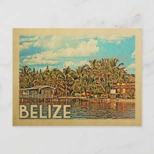 Cartão Postal Belize Viagens vintage