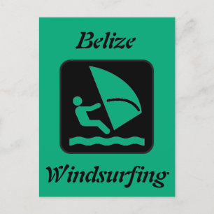 Cartão Postal Belize Windsurfing (Long Caye Glover's Reef Atoll)