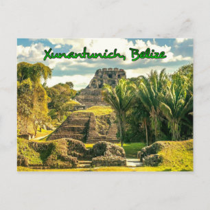Cartão Postal Belize Xunantunich estilizado