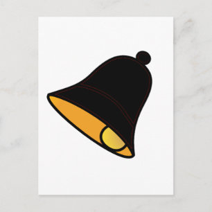 Cartão Postal Bell Black Red Esquerda 45 graus O MUSEUM Zazzle G