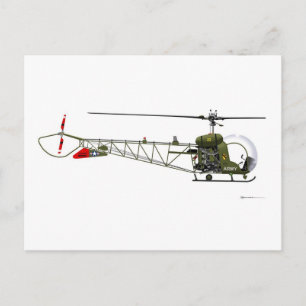 Cartão Postal Bell OH-13 Sioux