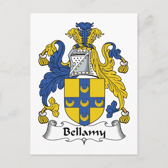 Cartão Postal Bellamy Family Crest (Frente)