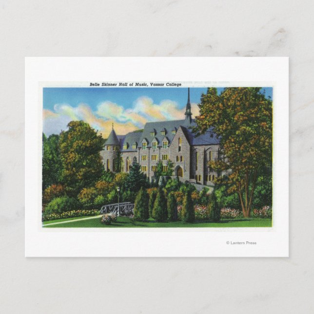 Cartão Postal Belle Skinner Music Hall, Vassar College (Frente)