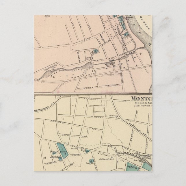 Cartão Postal Belleville, Montclair, NJ (Frente)