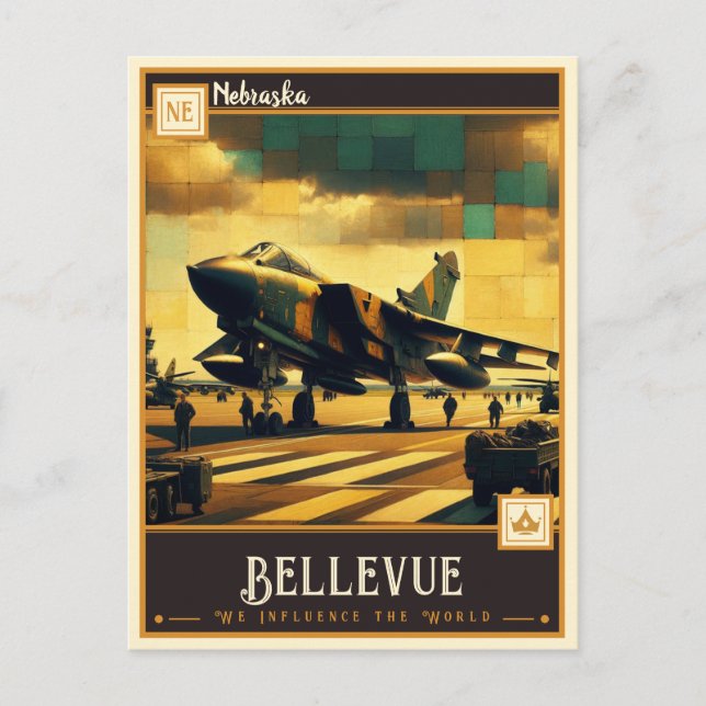 Cartão Postal Bellevue, Nebraska | Vintage (Frente)