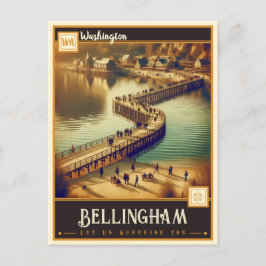 Cartão Postal Bellingham, Washington| Vintage
