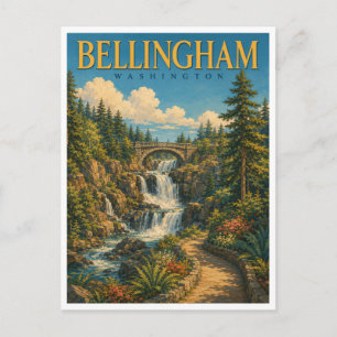 Cartão Postal Bellingham Washington Whatcom Falls GeoSaga