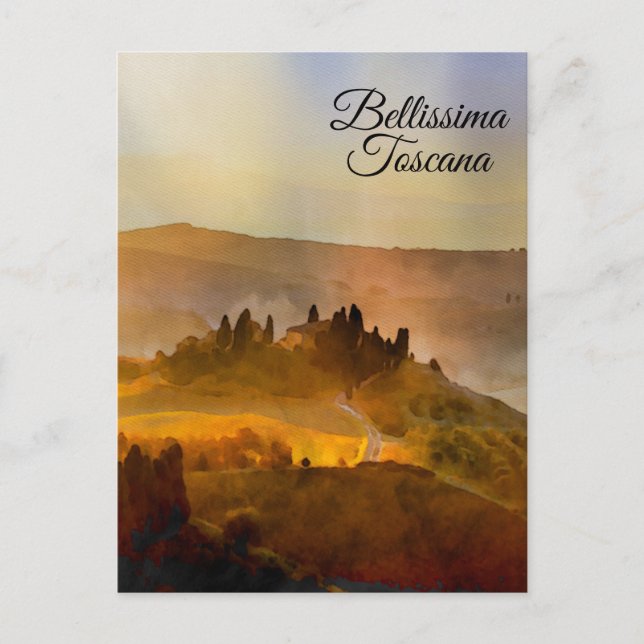Cartão Postal *~* Bellissima Toscana Toscana Língua Italiana P (Frente)
