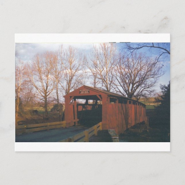 Cartão Postal Bells Mills Covered Bridge (Frente)