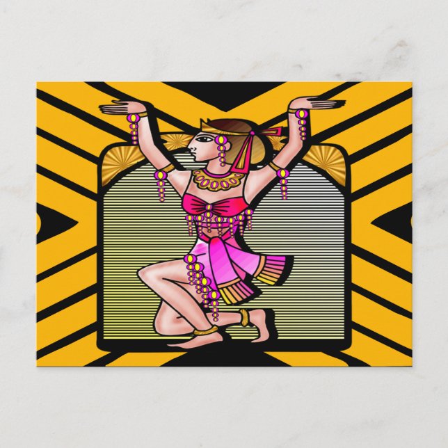 Cartão Postal Belly Dancer egípcia (Frente)