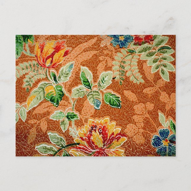 Cartão Postal Belo Amarelo Vermelho Vintage Bela Arte (Frente)