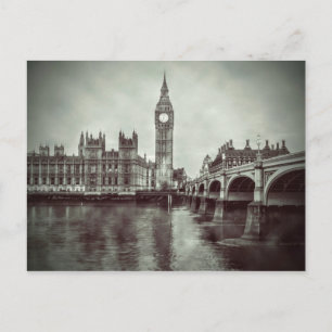 Cartão Postal Belo Big Ben House do Parlamento Londres