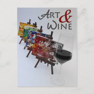 Cartão Postal Belo Cartão-postal de Arte e Vinho!