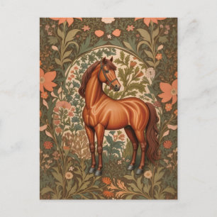 Cartão Postal Belo Cavalo Marrom William Morris Inspirou
