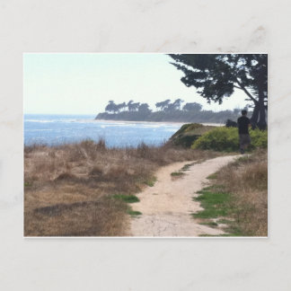 Cartão Postal Belo céu limpo na praia.