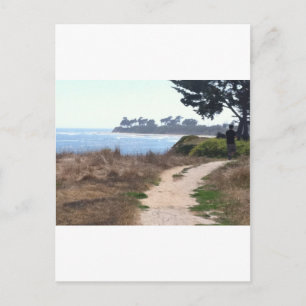 Cartão Postal Belo céu limpo na praia.