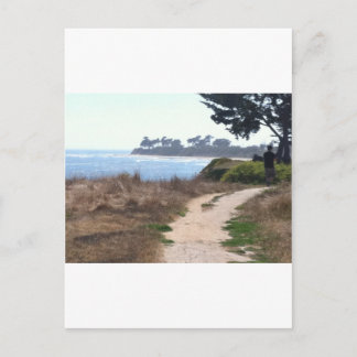 Cartão Postal Belo céu limpo na praia.