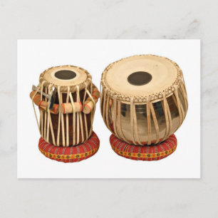 Cartão Postal Belo Conjunto de Tabla Instrumento de Percussão In