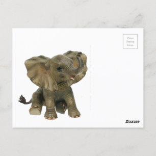 Cartão Postal Belo Elefante de Bebê Africano