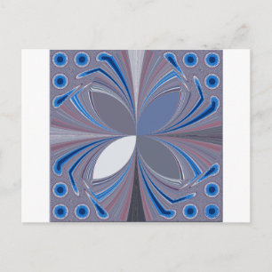 Cartão Postal Belo espantoso Borboleta de cores azuis moles Arte