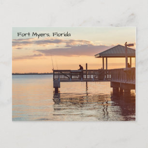 Cartão Postal Belo Forte Myers Florida Sunset