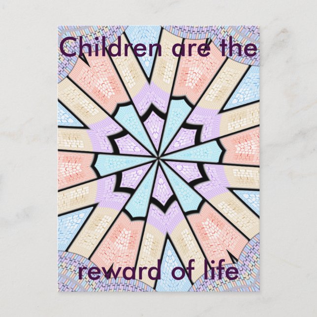 Cartão Postal Belo Impressão de Arte Geométrica de Pastel Suave (Frente)