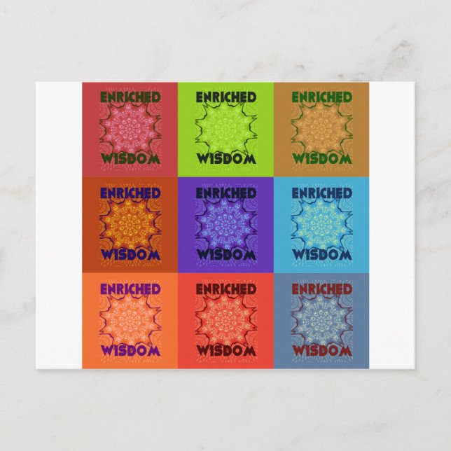 Cartão Postal Belo Impressão de arte Pop: Enriquecida (Frente)