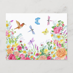 Cartão Postal Belo Jardim de Flores de Água