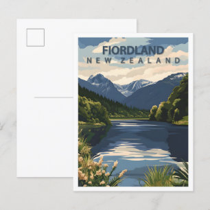 Cartão Postal Belo lugar Fiordland Viagem da Nova Zelândia