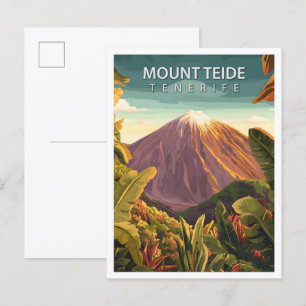 Cartão Postal Belo lugar Monte Teide Tenerife Viagem