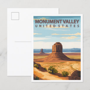 Cartão Postal Belo lugar Monumento Valley EUA Viagem