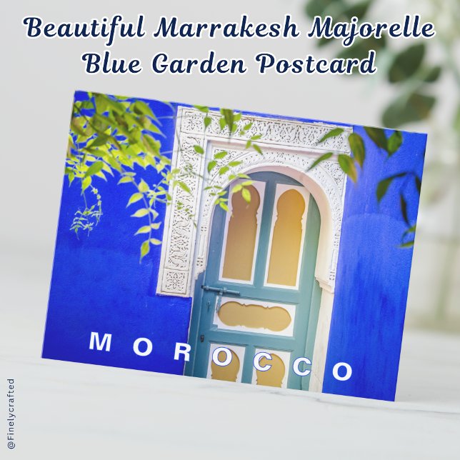 Cartão Postal Belo Marraquesh Majorelle Blue Garden (Criador carregado)