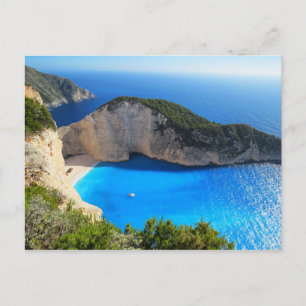 Cartão Postal Belo Navagio Beach, Grécia
