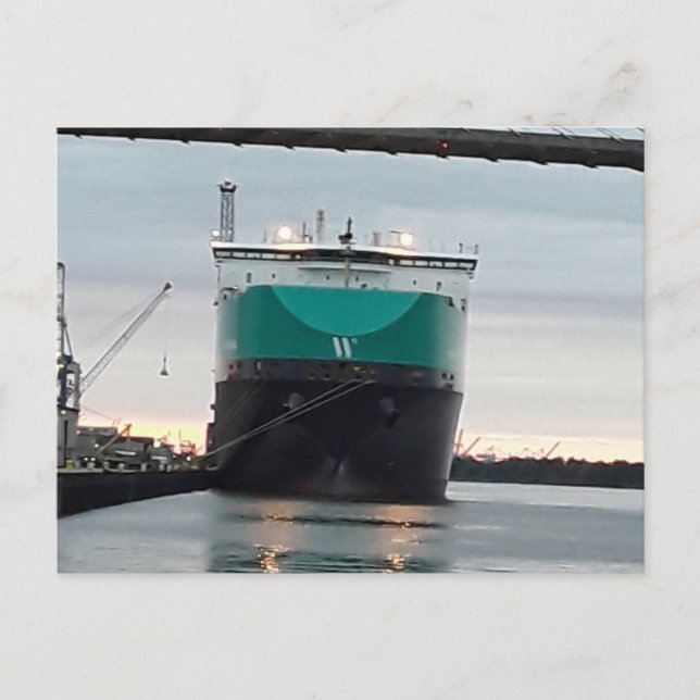 Cartão Postal  belo navio savannah georgia (Frente)