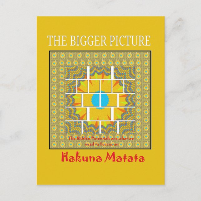 Cartão Postal Belo ouro amarelo incrível design gráfico (Frente)