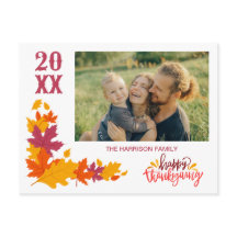 Belo outono Sai Feliz Foto de Ação de Graças