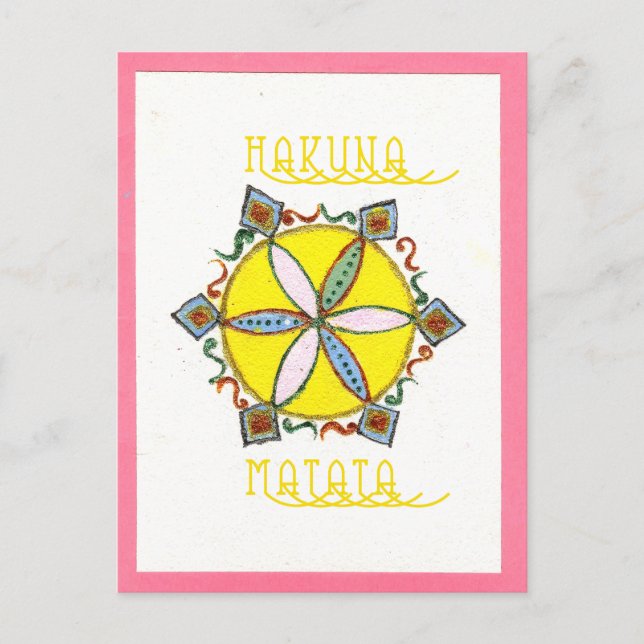 Cartão Postal Belo padrão de vetor de estrela inspiracional (Frente)