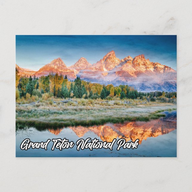 Cartão Postal Belo Parque Nacional Grand Teton, Wyoming (Frente)