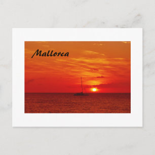 Cartão Postal Belo pôr do sol em Maiorca - Cartão-postal