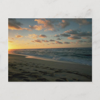 Cartão Postal Belo pôr do sol: Sunset Beach, Oahu, Havaí