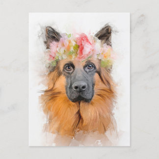 Cartão Postal Belo retrato da Coroa German shepherd