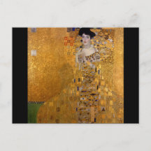 Belo retrato de uma senhora de Gustav Klimt,Deco