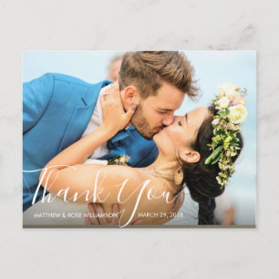 Cartão Postal belo roteiro obrigado de casamento