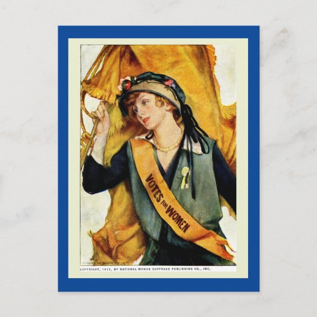 Cartão Postal Belo Sufrágio das Mulheres de 1915, cópia do Voto  (Frente)
