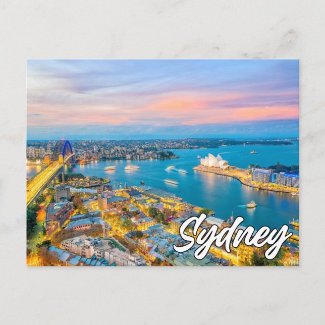 Cartão Postal Belo Sydney, Austrália (Frente)