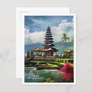Cartão Postal Belo Templo Bali Indonésia