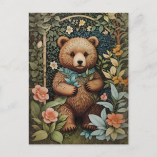 Cartão Postal Belo Urso Castanho William Morris Inspirou