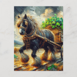 Cartão Postal Belo Vanner cigano puxando um carrinho de camarões